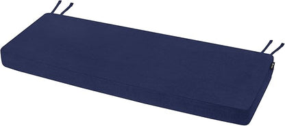 Favoyard Outdoor Bench Cushion 59 x 16 Inch Rainproof Patio Furniture Cushions 3-Year Color Fastness Garden Settee Porch Pads with Ties, Blue