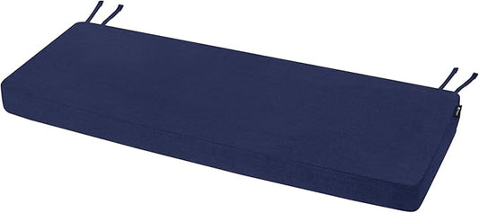 Favoyard Outdoor Bench Cushion 36 x 14 Inch Rainproof Patio Furniture Cushions 3-Year Color Fastness Garden Settee Porch Pads with Ties, Blue