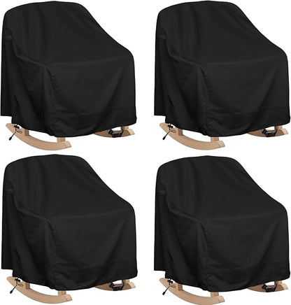 Patio Chair Covers Waterproof Patio Furniture Covers, 27.5"W x 32.5"D x 43"H for Outdoor Rocking Chair 4 Pack