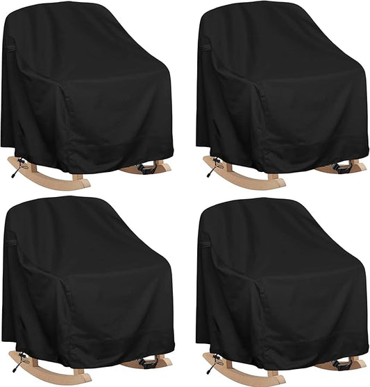 Patio Chair Covers Waterproof Patio Furniture Covers, 27.5"W x 32.5"D x 43"H for Outdoor Rocking Chair 4 Pack