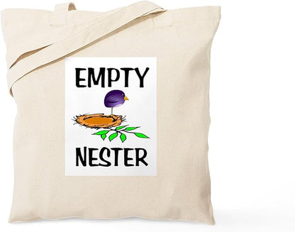 CafePress EMPTY NESTER Tote Bag Natural Canvas Tote Bag, Reusable Shopping Bag