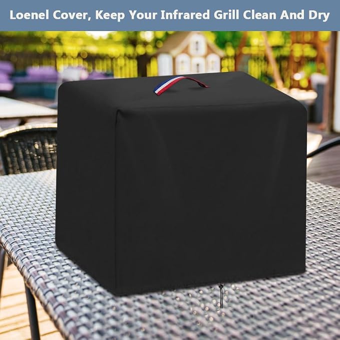 BBQ Grill Cover for GE Profile Indoor Pellet Smoker, Waterproof 600D Outdoor Smoker Covers Electric Grills Covers - 17" W x 20.5" D x 16" H
