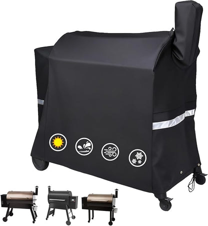 Utheer Grill Cover for Traeger 34 Series, 600D Waterproof Pellet Smoker Cover with Drawstring, Fits Pro 34 & Pro 780, BAC380 Cover All Weather Protection