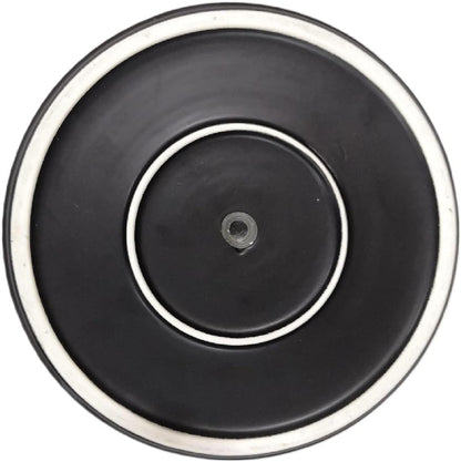 Amazon Basics Fluted Ceramic Round Planter, 10-inch, Black