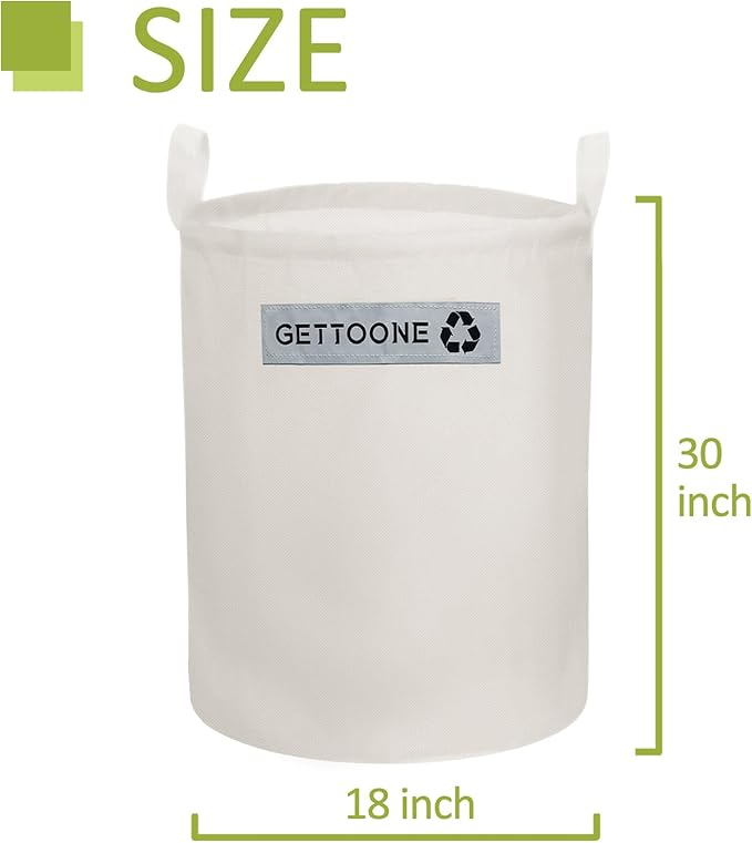 Heavy Duty Lawn and Leaf Bag 32 Gallon, Reusable Round Outdoor Yard Waste Bag with 4 Handles, Tear-Resistant for Lawn Clippings, Storage, Moving