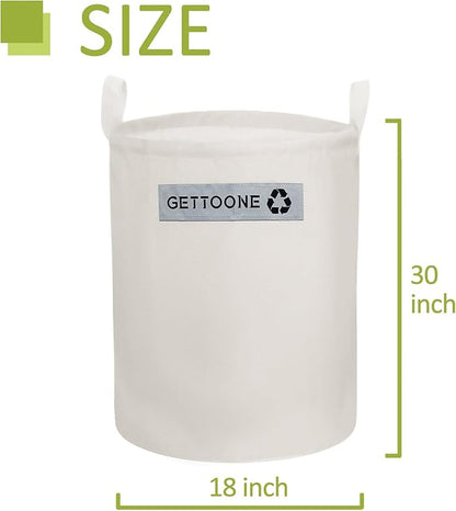 Heavy Duty Lawn and Leaf Bag 32 Gallon, Reusable Round Outdoor Yard Waste Bag with 4 Handles, Tear-Resistant for Lawn Clippings, Storage, Moving