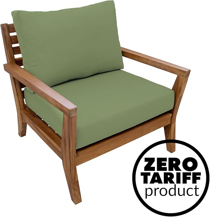 Eddie Bauer Home Deep Seating Outdoor Lounge Cushion, Knife Edge, 24" X 26" X 5", Spectrum Cilantro