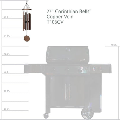 Corinthian Bells by Wind River - 27 inch Copper Vein Wind Chime for Patio, Backyard, Garden, and Outdoor Decor (Aluminum Chime) Made in The USA