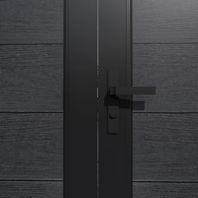 Wood Plastic Privacy Double Fence Gate 6ft(H) x 10ft(W), Metal Frame with Knob Kits, Durable Composite Outdoor Gate,Black