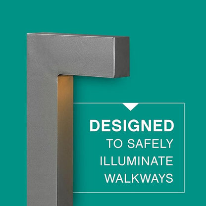 Hinkley Atlantis 15014HE-LL Small LED Low Voltage Landscape Pathway Light - 12v, Dimmable, Aluminum - Hematite