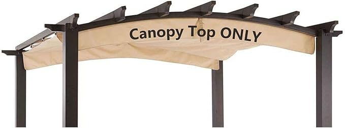 Pergola Shade Cover Replacement Canopy Top Compatible with Home Depot Hampton Bay Arched Pergola Model #GFM00469A - Beige(Canopy Top Only)