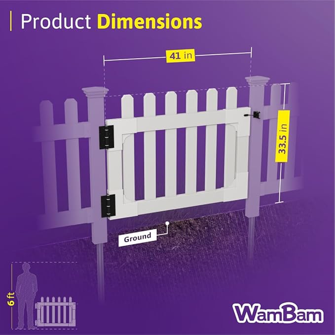 WamBam Newport Gate Kit, 33.5in H x 42in W, 1 Gate