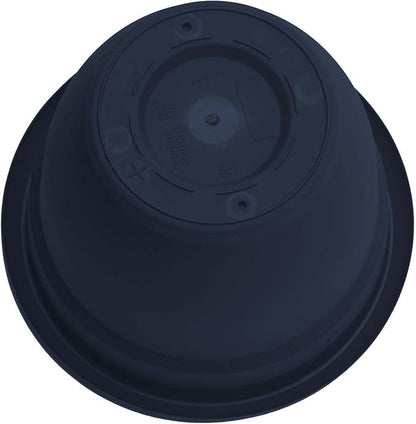 Bloem Ariana 6" Navy Round Self-Watering Resin Planter Pot - Rolled Rim Indoor and Outdoor Gardening Planter