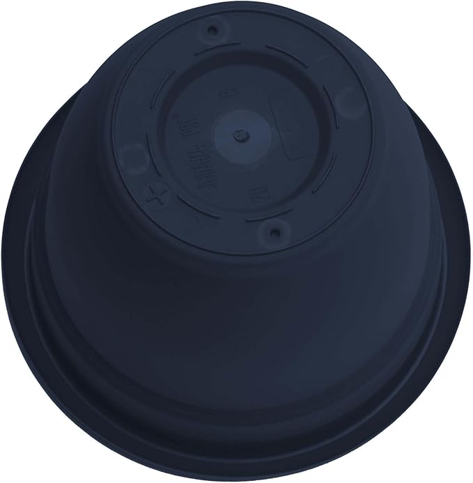 Bloem Ariana 16" Navy Round Self-Watering Resin Planter Pot - Rolled Rim Indoor and Outdoor Gardening Planter