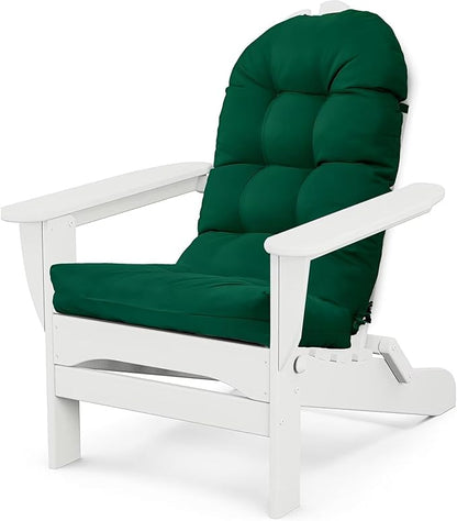 Adirondack Chair Cushion, Waterproof Outdoor Seat Cushions for Patio Furniture, Thick High Back Replacement Pad for Porch Lawn Wicker Dining Desk Chair, Rocking Chair Cushion, Emerald