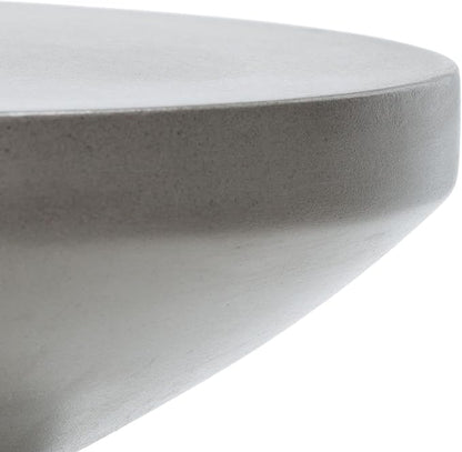 SAFAVIEH Outdoor Collection Katara Modern Dark Grey Concrete Accent Table (Fully Assembled) VNN1034A