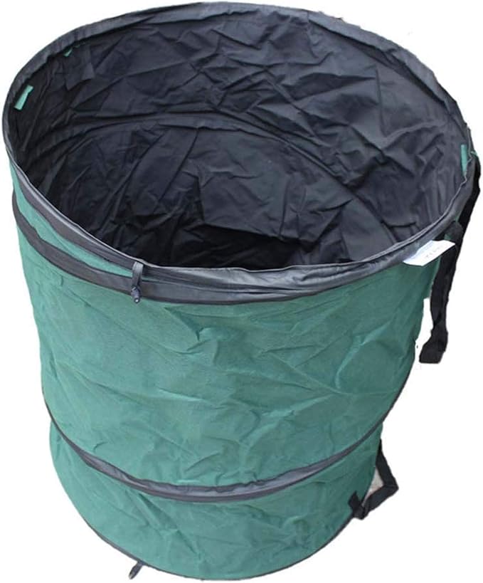 56-Gallon Canvas Garden Waste Bag Bucket 4Packs, Reusable Yard Leaf Bag Holder, Heavy-Duty Gardening Container, Collapsible Outdoor Tote Trash Basket
