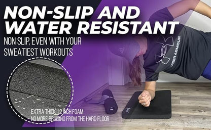 Nordstick Nordic Curl Knee Pad - Premium Soft Feel and Extra Thick 1.2" (30.5mm) - Pad Provides Cushion for Knees and Elbows - Durable & Portable Exercise Mat For Many Workouts And Everyday Tasks