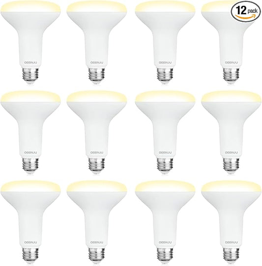 12 Pack BR30 LED Recessed Light Bulb, Dimmable Indoor Flood Light Bulbs CRI80 7W Equivalent 65W 2700K Soft White 650 Lumens, 15000 Lifetime Hours E26 Base LED Can Light Bulb, Flicker-Free