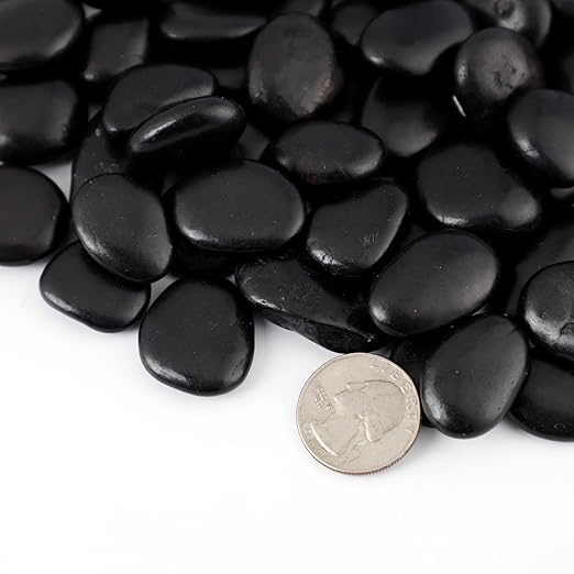 5LB Black River Rocks for Vases 3/8-3/4Inch River Stones Decorative Rocks for Plants Indoor Pebbles for Crafts Decorative Stones Gravels Rocks for Plants Outdoor