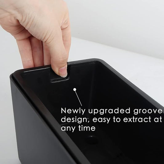 Elongated Self Watering Planter Pots 2-Pack Window Box 5.5 x 16 inch Indoor Home Garden Modern Decorative Pot for All House Plants Flowers Herbs (Dark Grey,2)
