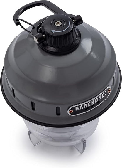 Barebones Beacon Hanging Light – State Grey, Rechargeable LED Camping Lantern with Adjustable Brightness – Weatherproof Vintage-Style Hanging Lantern for Outdoor Adventures and Year-Round Use