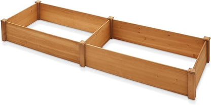 Casafield Outdoor Raised Garden Bed - Wooden Planter Box for Vegetables, Grass, Lawn, and Yard - 96 x 28 x 10, Natural