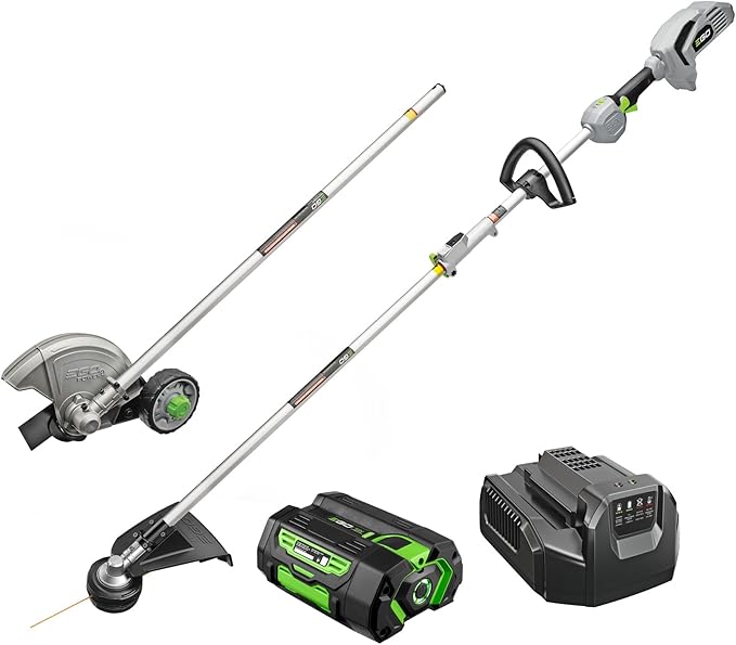 EGO POWER+ 15" String Trimmer and 8" Edger Attachments with Multi-Head System Power Head, Includes 56V 5.0Ah Battery & Charger - MHC1502