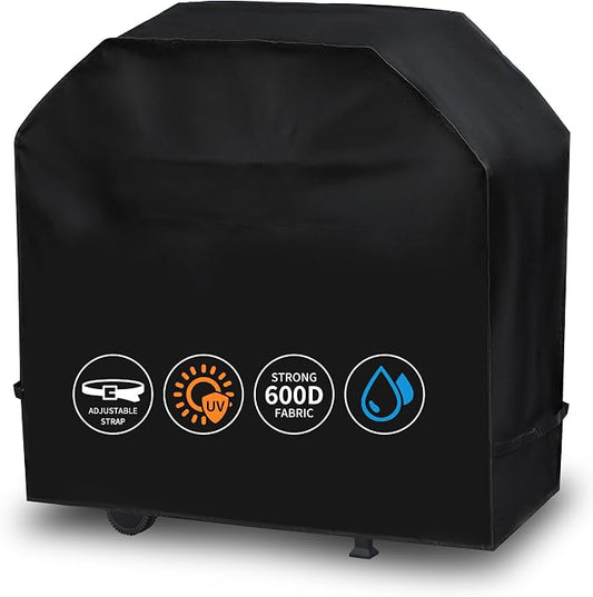 Waterproof 48 Inch Grill Cover for Gas BBQ - Heavy Duty Outdoor Grill Protector with UV & Fade Resistant, Adjustable Straps