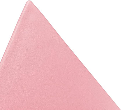 LeisureMod 15.75" Stackable Weather-Resistant Plastic Triangular Side Table - Accent End Table for Indoor & Outdoor Use (Pink, Set of 2)