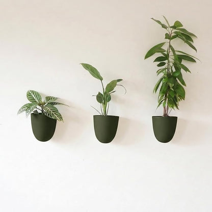 Make Good PlantPod Luxe Self-Watering Wall Planters (Set of 3, Forest Green) - Easy to Water and Install - Lightweight - Design Your Own Vertical Garden - Wall Planters for Indoor Plants