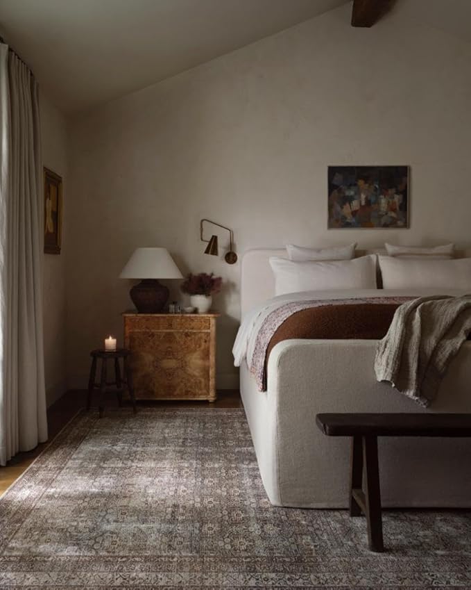 Loloi Amber Lewis Georgie Collection GER-10 Moss/Bark 2'-3" x 3'-9", .19" Pile Height, Accent Rug