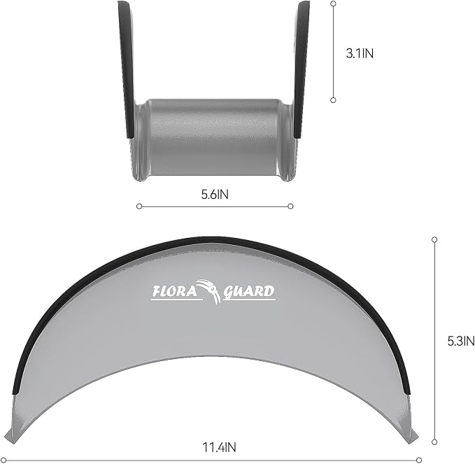 FLORA GUARD 29cm Hose Hanger, Wall-Mounted Metal Hose Holder, Anti-Corrosive Hose Bracket for Wall Storage (Grey)