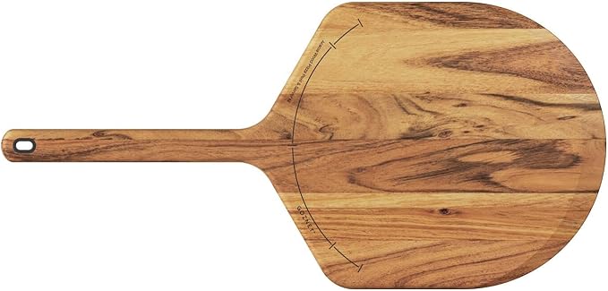Gozney Acacia Wood Pizza Placement Peel and Server for 12" Pizzas, Compatible with All Gozney Pizza Ovens, Naturally Non-Stick