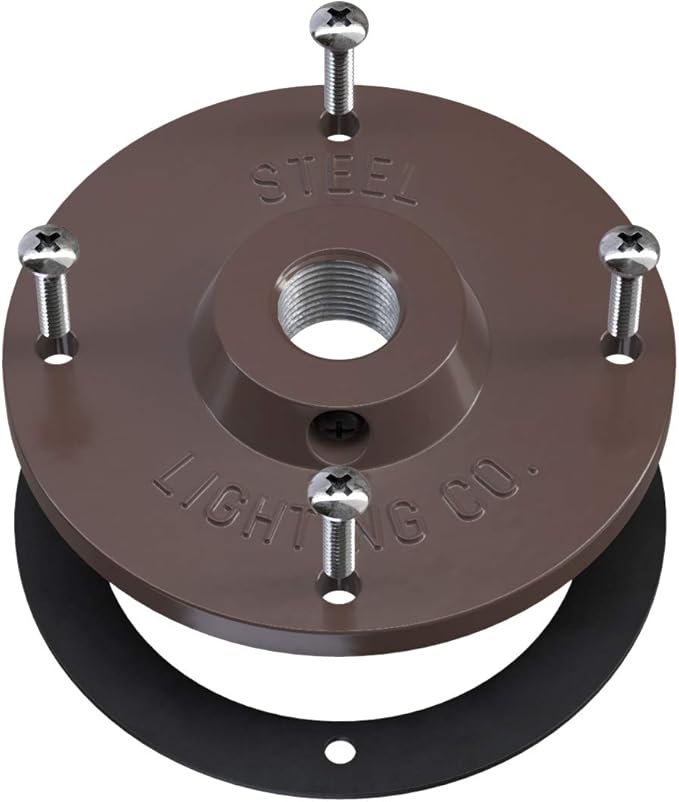 Steel Lighting Co. Topanga Barn Light | Outdoor Wall Mounted | Farmhouse Garage Light Made in America | 14 inch Dome | 11 inch Straight Arm | Dark Bronze Exterior/White Interior