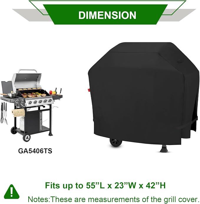 Outdoor Grill Cover for Royal Gourmet GA5406TS 5-Burner Propane Gas Grill, 55 Inch Waterproof 600D Heavy Duty Grill Cover-55 x 23 x 42 Inches.