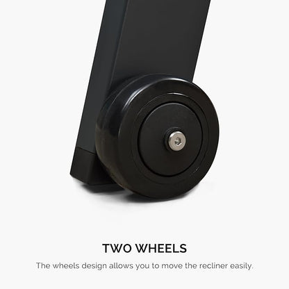 PURPLE LEAF Extra Large Outdoor Chaise Lounge 4 Pieces Aluminum Patio Lounge Chair with Wheels Reclining Chair for Patio Pool Beach Sunbathing Navy Blue Oversized Lounger