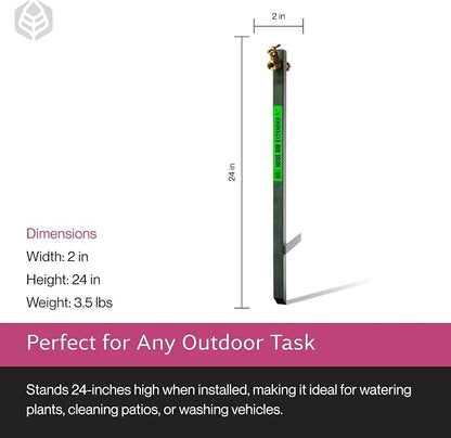 Yard Butler IHBE-6 Garden Hose Bib Extender - Durable Hose Stand for Keeping It Elevated - Convenient Garden Accessory - Rust-Resistant - Anti-Kink Design - Easy Installation
