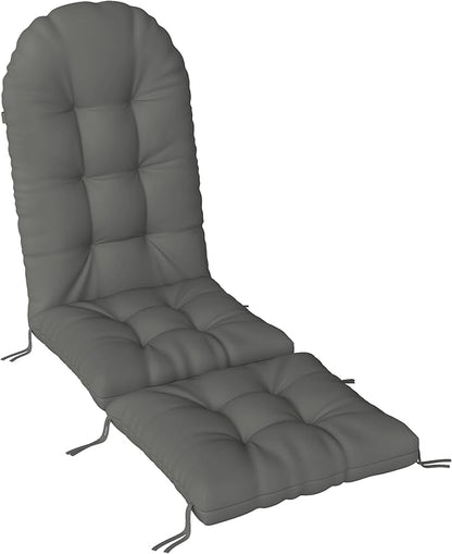 Adirondack Chair Cushion with Ottoman, Folding Adjustable Adirondack Seat Cushions, Waterproof Adirondack Patio Chair Pads for Garden, Deck, or Poolside, Small-Dark Grey-1