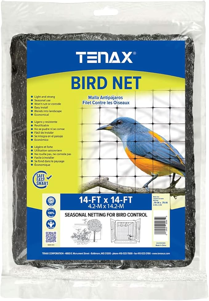 Tenax 2A240037 Bird Net 14'x14' Black