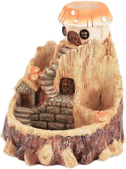 Segreto Creative Retro Tree House Plants Pot Flower Pots with Drainage Holes Resin Planters Vase Home Decor for Succulents, Flower, Cactus, Gardening Decoration,Indoor(Tree House)