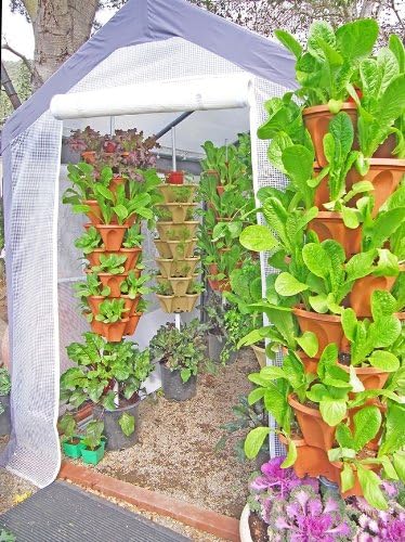 Vertical Gardening Planters - Use Mr Stacky Pots With ANY Grow Medium (Soil, Hydroton, Vermiculte, Perlite, Coco Fiber) - Great for Hydroponics and Aquaponics Too - Build Your Own Stacking Container