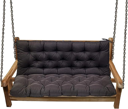 Replacement Cushions for Swing, Swing Cushions 3 Seater Replacement, Waterproof Thicken Washable Pad Cushion for Outdoor Indoor Furniture Swing Patio (Black, 40x60 inch)