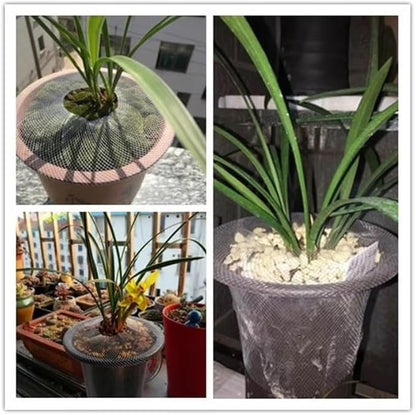 10 Meter Plant Pots Nettting Mesh Cover Elastic Sleeve Cat Barrier Protection Net Potting Mix Bark Keeper for Orchid Pot Flower Clay Ceramic Barrel Planters Bonsai Terracotta Succulents