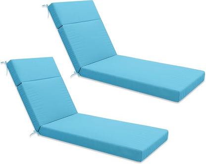 Chaise Lounge Cushion for Outdoor Furniture, Waterproof Fade and Tear Resistant Lounge Deck Chair Cushions for Patio Lawn Pool Resort Hotel
