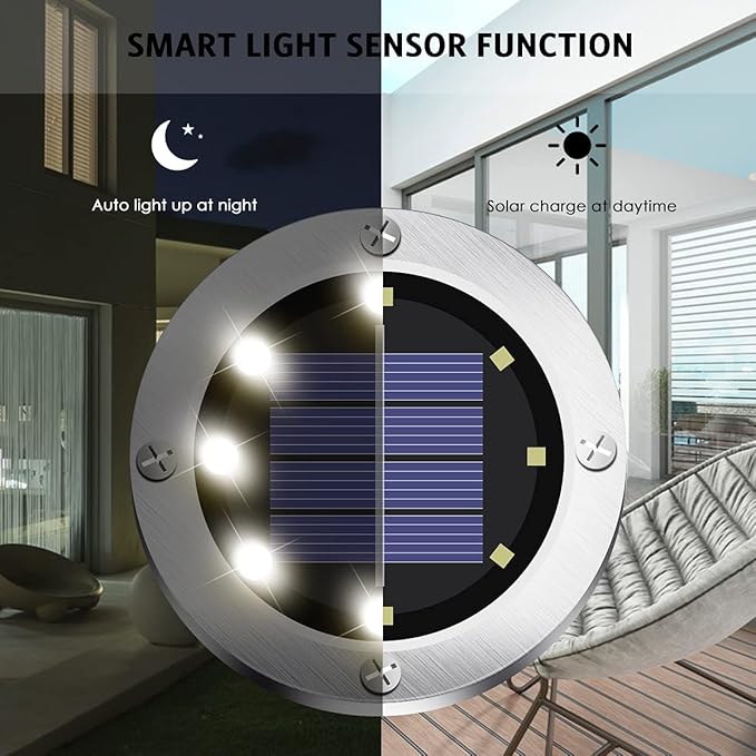 OULONGER Solar Ground Lights 16 Packs, Garden Solar Outdoor Waterproof Pathway Bright In-Ground Landscape Lights for Patio, Lawn, Yard, Driveway, Step and Walkway White Light