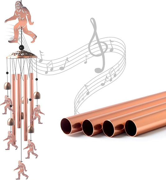 Handmade Bigfoot Wind Chime - Unique Wind Chimes for Outside Clearance, Garden Gift for Yard Decorations Outdoor, Perfect for Mom, Kids Meditation Lovers - Nursery, Patio Garden Decor