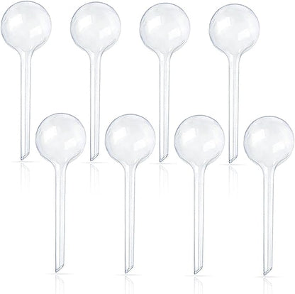 Pynqdfu 8 Pcs Clear Plant Watering Globes,Plastic Self Watering Bulbs Ball,Garden Water Device for Plant Indoor Outdoor(Small)