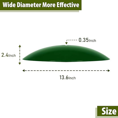13" Bird Feeder Rain Cover,Bird Feeder Dome,Hummingbird Feeder Squirrel Guard, Proof Bird Feeders Baffle,Smart Birds Feeder's Umbrella(Green), 1 Pack