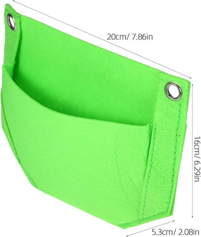 3pcs Hanging Strawberry Planter Bags Fabric Nursery Pouch Vertical Garden Grow Bags for Seedlings Balcony Patio Planting